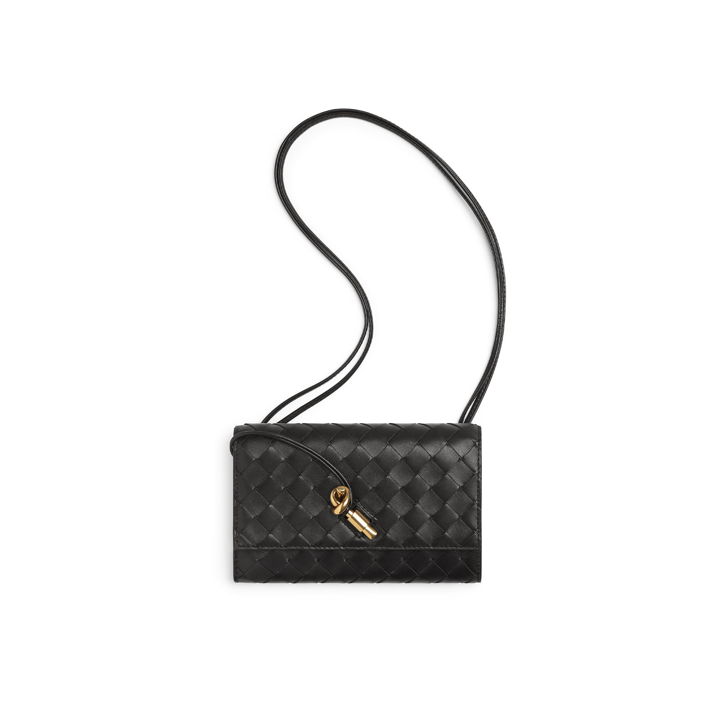 BOTTEGA VENETA ANDIAMO POUCH ON STRAP 836940 (19*12.6*2cm)